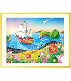 Amazon.co.jp: 絵画 海 太陽 「輝きの朝」 額入り 玄関 風水 開運 運気
